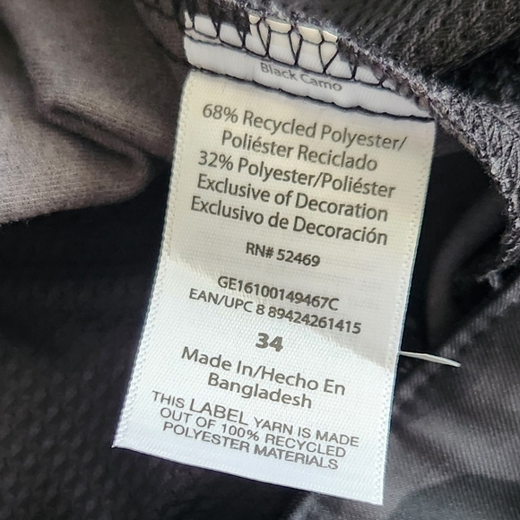 🩳 George Men’s Black Camo Commuter Shorts – Size 34, NWT, Moisture-Wicking - Picture 8 of 13